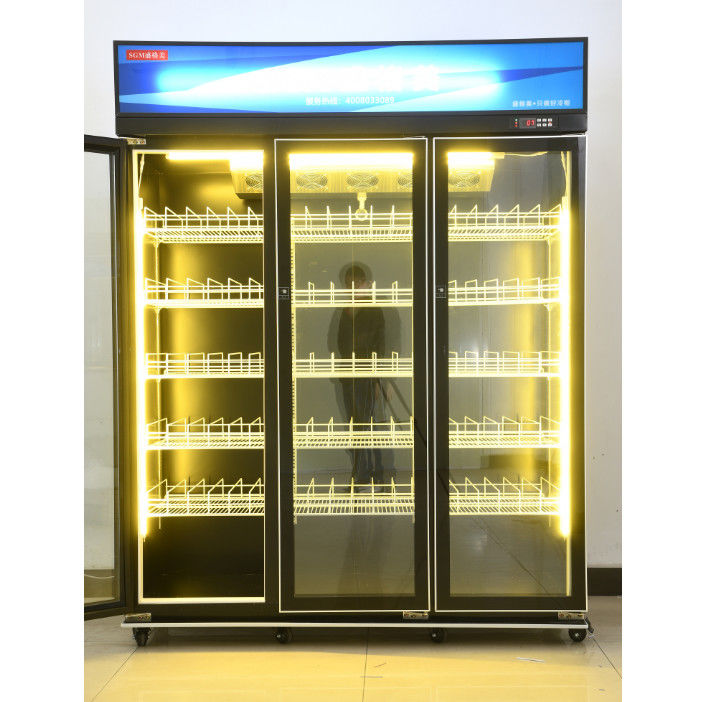 Customized 780L Beverage Display Cooler Swing Door Display Drink Fridge